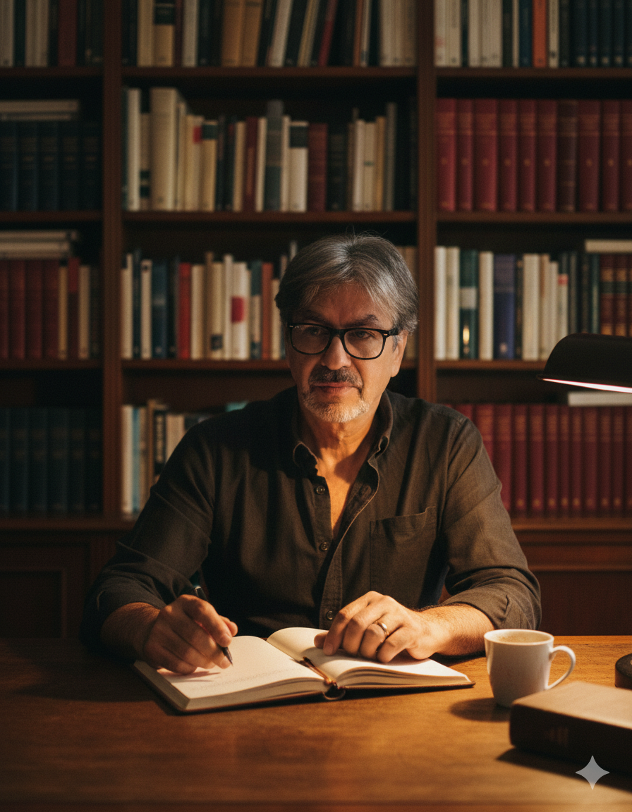 Gianpaolo Cionini nella sua biblioteca